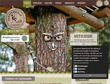Tablet Screenshot of kletterwald-luebben.de
